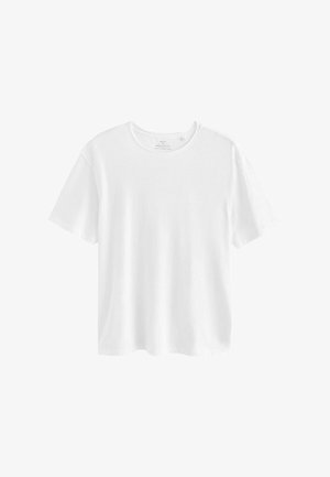 Next, REGULAR FIT - LIGHTWEIGHT SLUB RAW EDGE NECK T-SHIRT . - Basic T-shirt - white