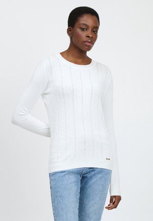 PREPPY CABLE KNIT  - Trui - milk