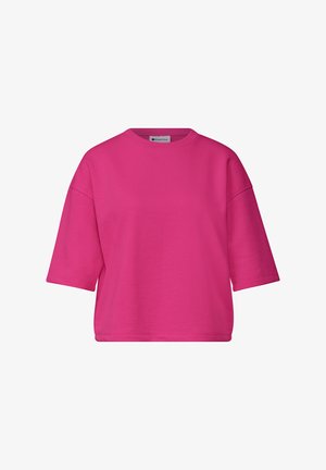 Street One, SHORT-SLEEVE CREW-NECK SWEATSHIRT - T-shirt basique - magenta dream