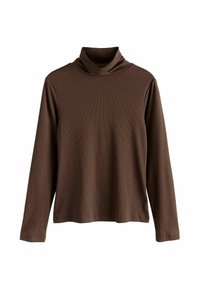 Tops ar garām piedurknēm - chocolate brown