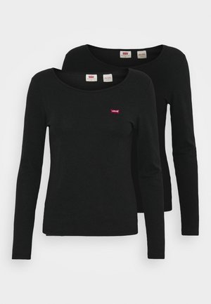 TEE 2 PACK - Long sleeved top - mineral black