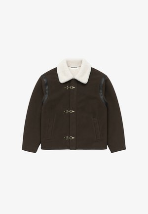 PROHIBITED, VARSITY DUFFLE JACKET UNISEX - Veste mi-saison - brown