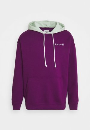 CONTRAST HOODIE UNISEX - Sweatshirt - purple