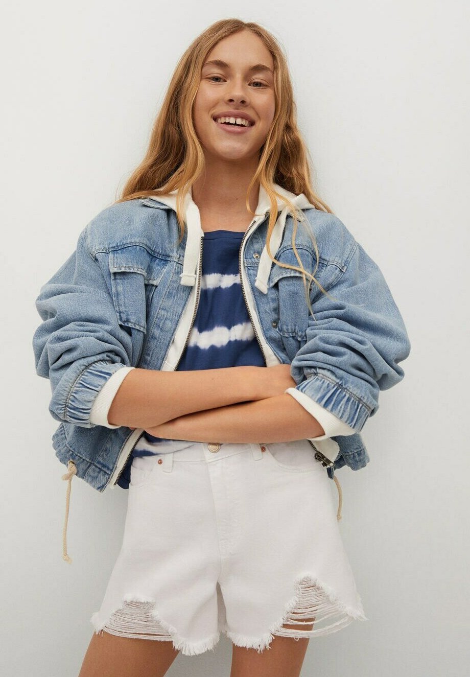 Mango Kids HELEN - Denim shorts - wit/white - Zalando.de