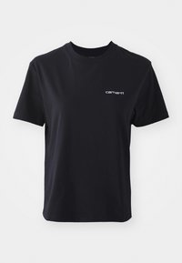 SCRIPT EMBROIDERY - Lihtne T-särk - black/white