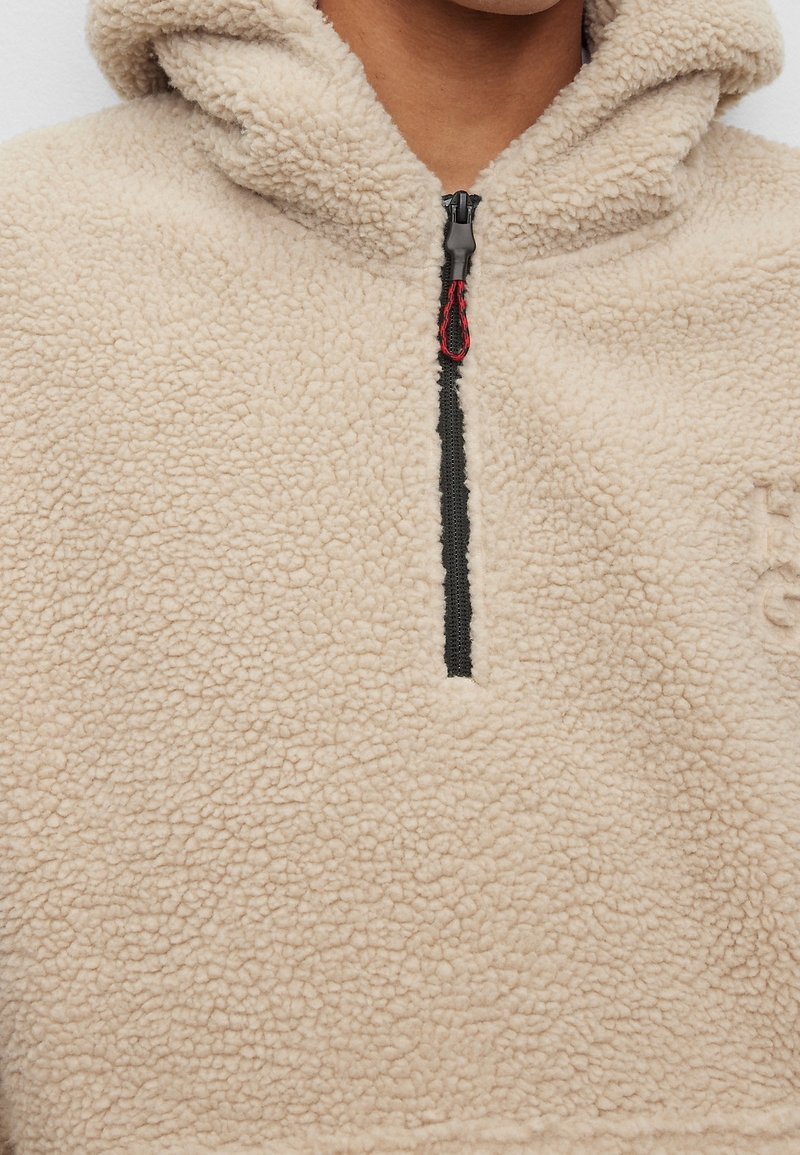 Pull en polaire pour homme avec col zippé - Pull doux avec