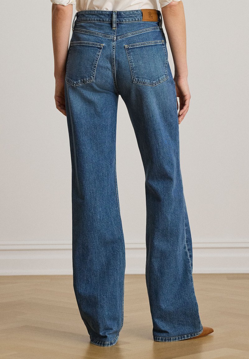 Lauren Ralph Lauren HIGH-RISE STRAIGHT JEAN - Wide Leg - atlantic 