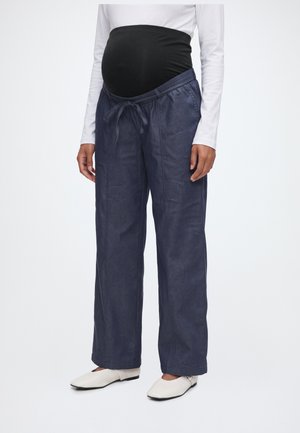 ONLY MATERNITY, OLMPANI ZIRA STRAIGHT  - Панталони - dark denim