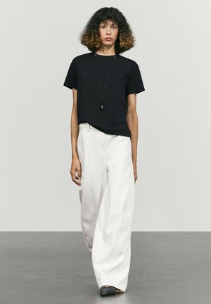 Massimo Dutti, T-shirts basic - mottled dark blue