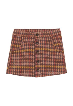 PORTOLA - A-lijn rok - check pattern light brown