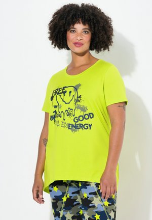 SMILEY HALF SLEEVES - Print T-shirt - lime green