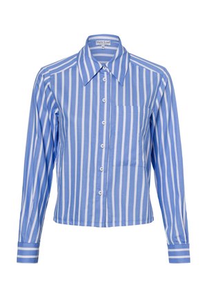 Marie Lund Hemdbluse - hellblau weiß