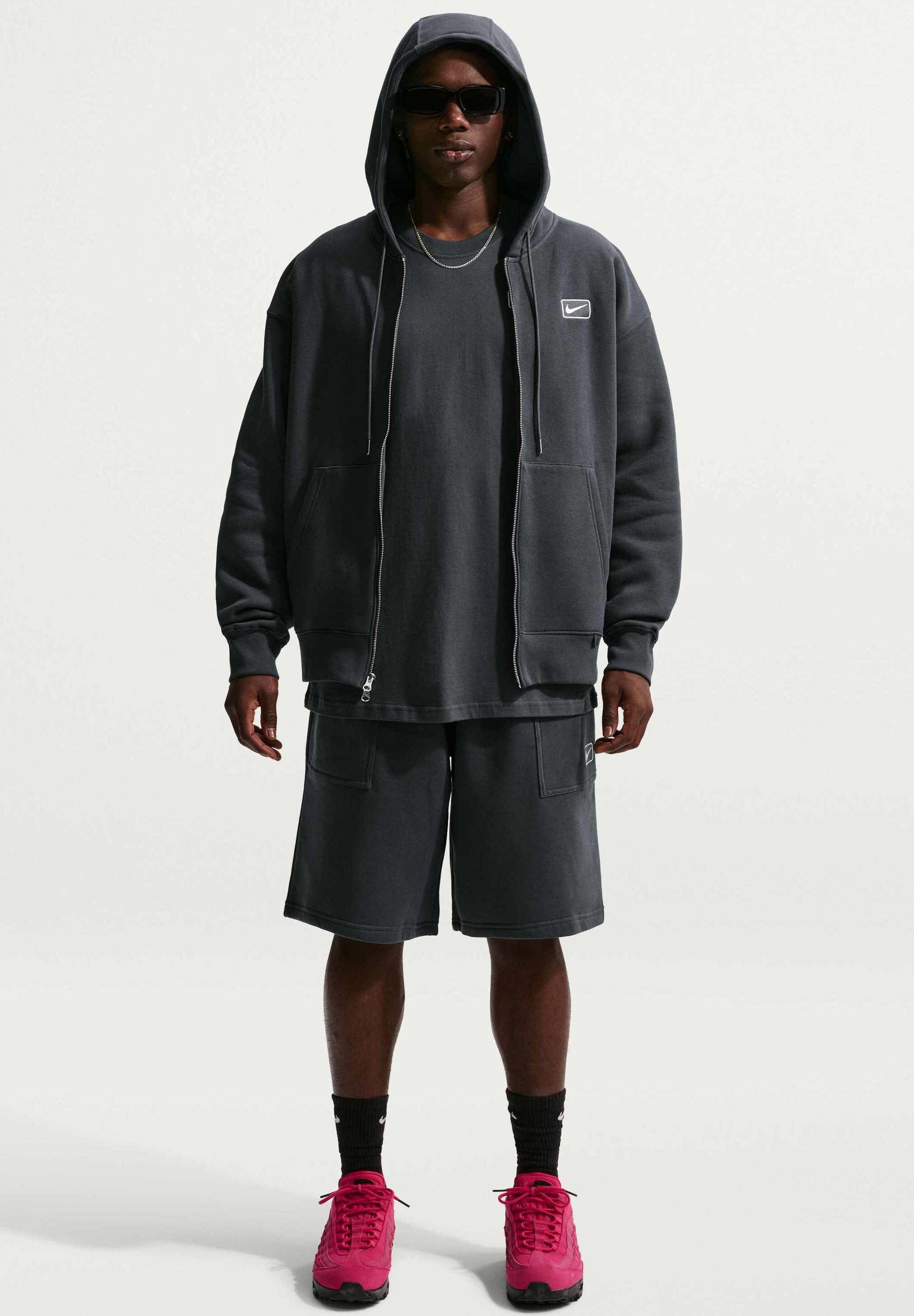 Nike Sportswear HOODIE - Camisola com fecho - anthracite/antracite