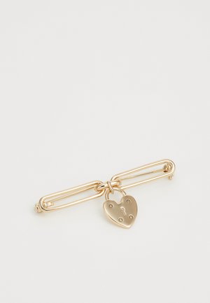 Lauren Ralph Lauren BOX PIN HEART LOCK - Sagė - gold-coloured