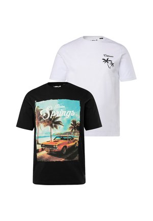 IM 2ER-PACK HALBARM - Print T-shirt - black