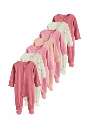 Next, REGULAR FIT - BABY SLEEPSUIT 7 PACK - Sleep suit - pink cherry print
