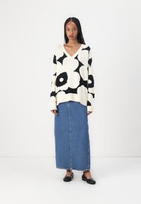 Marimekko PÄIVÄ UNIKKO - Džemper - off white/dark grey