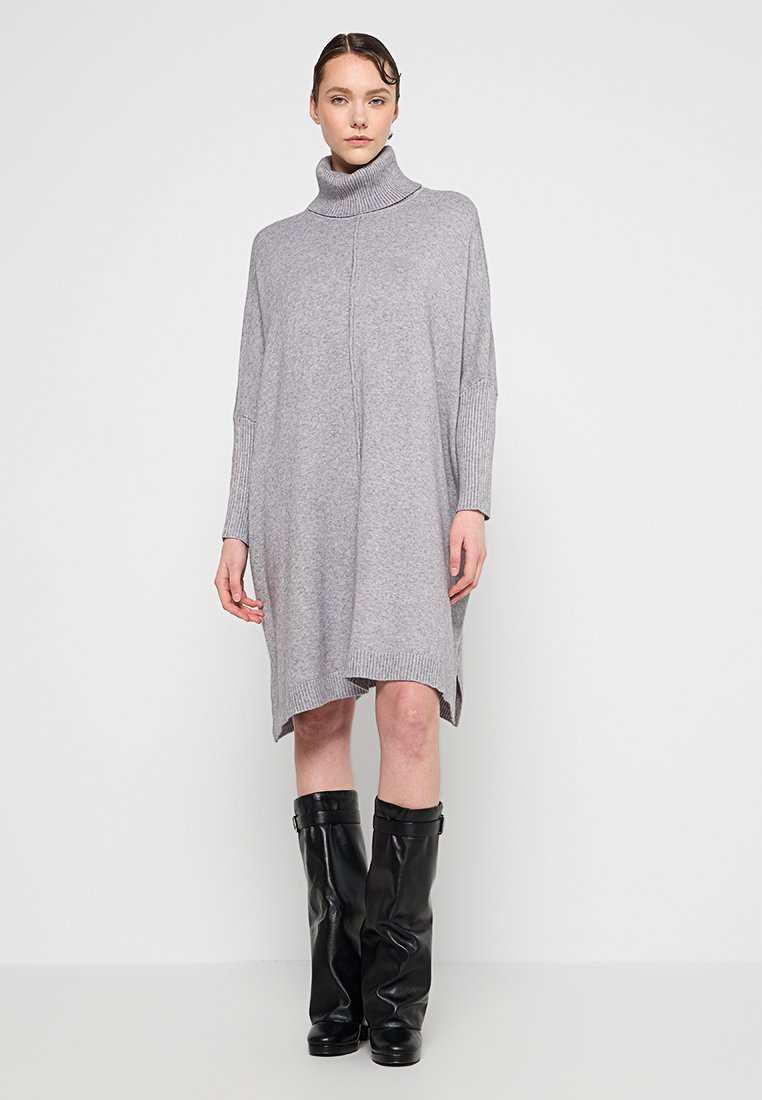 Apart Gebreide jurk grijs