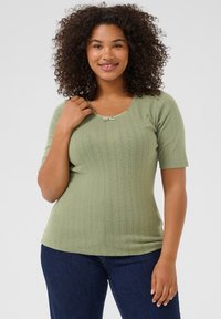 Kaffe Curve - KCVIANNA - Basic T-shirt - oil green Thumbnail Image 1