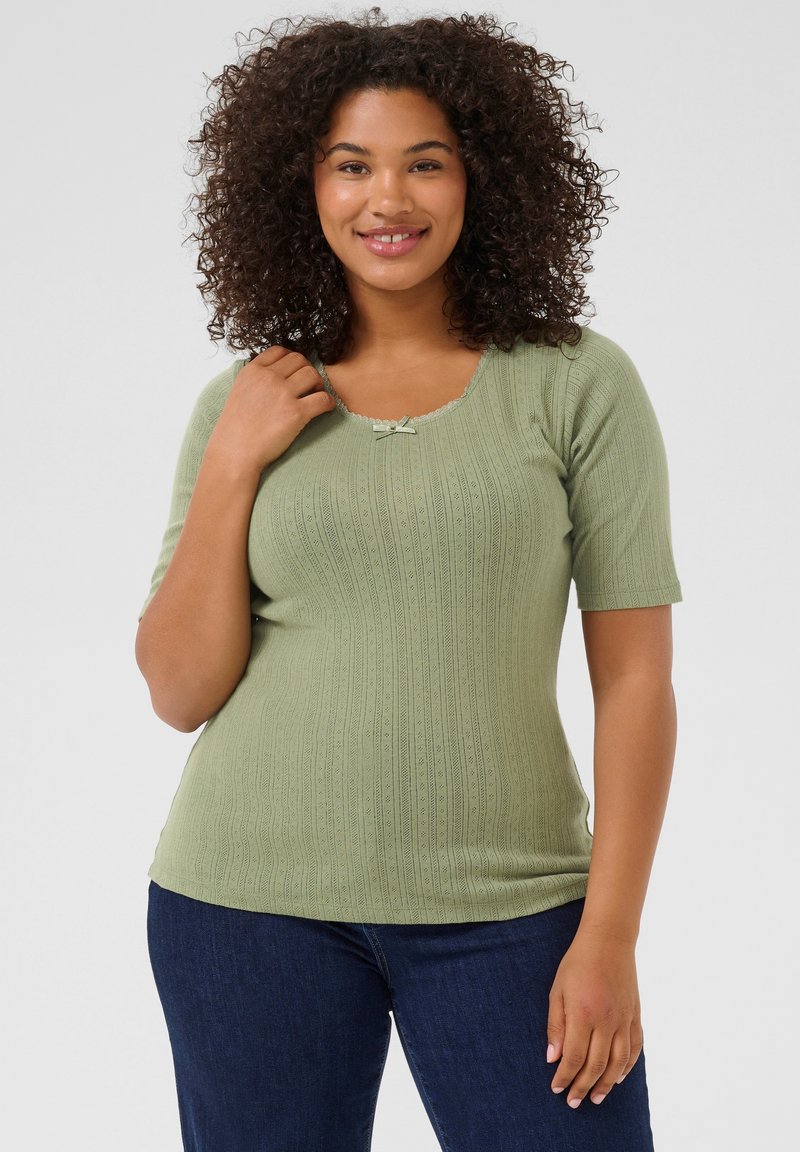 Kaffe Curve - KCVIANNA - Basic T-shirt - oil green, Enlarge