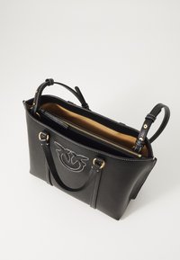 Pinko MIRANDA SHOPPER CLASSIC LOGO - Handtas - nero/antique gold