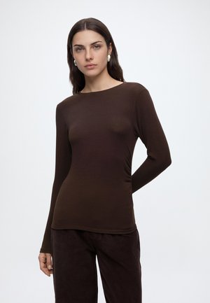 ONLY, ONLGLAMOUR RUCHING TOP - Camiseta de manga larga - bracken