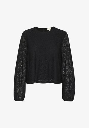 Must have mustrits lace topp, mille naelav varrukad, ümmargune kaelus ja võtmeaugu tagaosa sulgemine. Lillemuster üle kogu pina, pehme tekstuur.