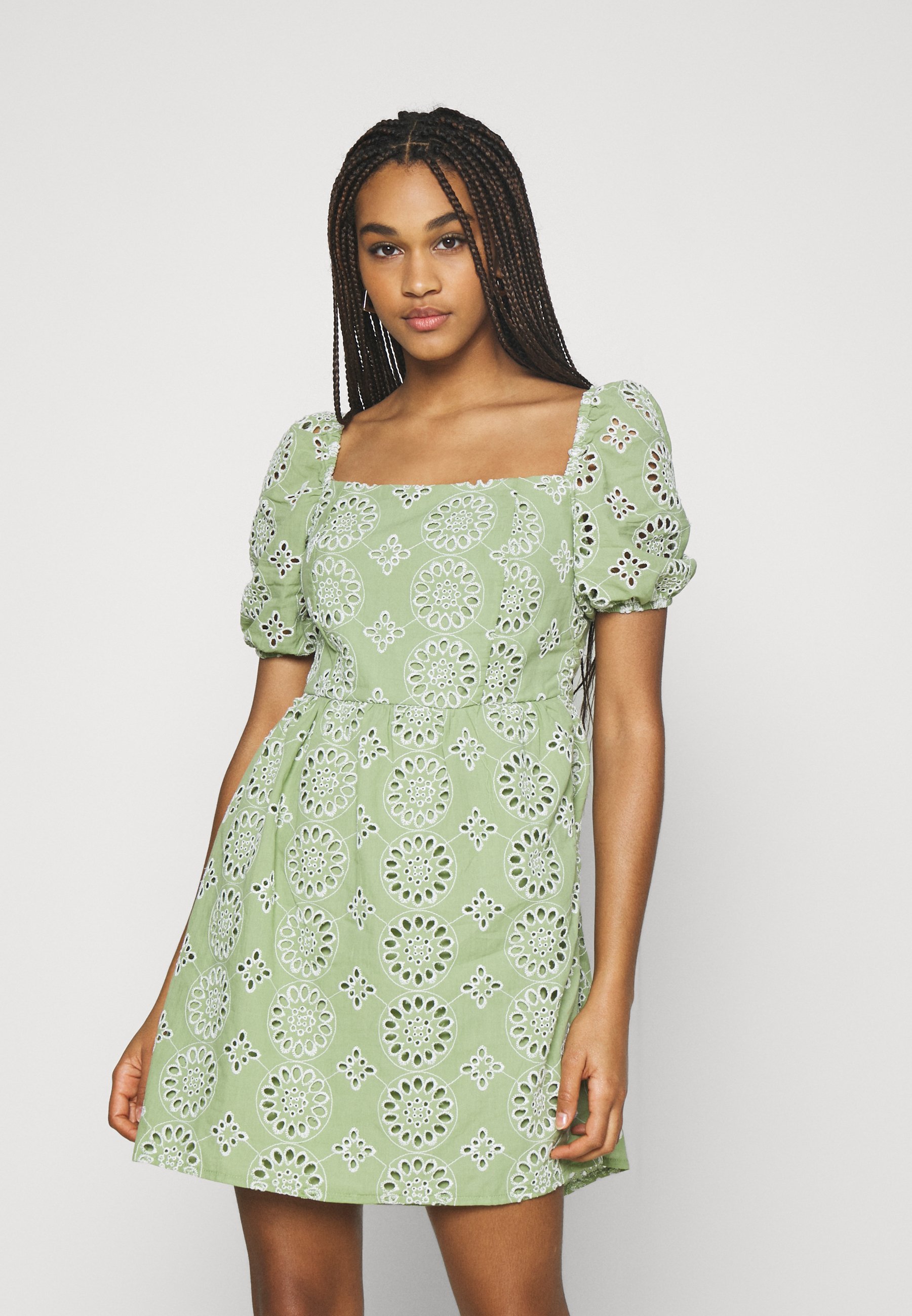 green ladies day dress