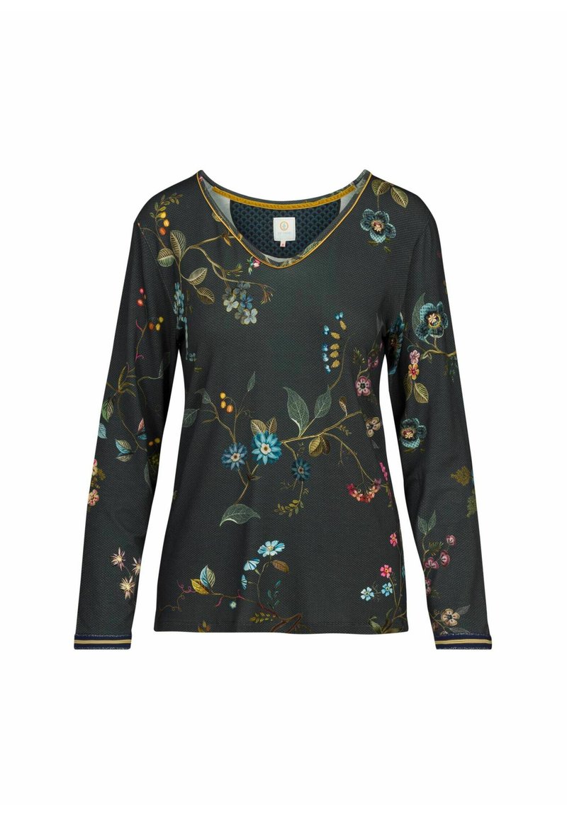 Pip Studio LONGSLEEVE KAWAI FLOWER - Pyjama top - marine/dark blue ...