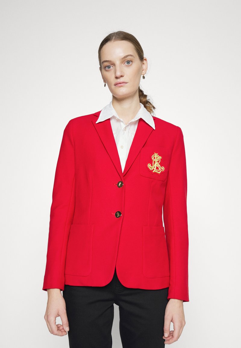Lauren Ralph Lauren BULLION JACQUARD BLAZER - Blazer - lipstick red