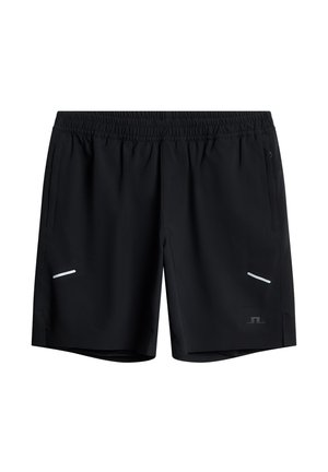 Svarta atletiska shorts med resårmidja, två sidofickor och reflexdetaljer. Slitstarkt, lätt material med standard passform.