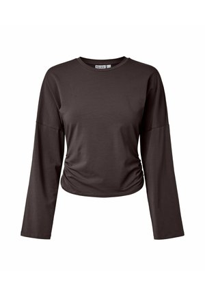 Pieces, OBERTEIL MIT LANGEN ÄRMELN PCALLI - T-shirt à manches longues - chocolate plum
