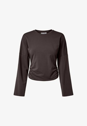 Pieces, OBERTEIL MIT LANGEN ÄRMELN PCALLI - Camiseta de manga larga - chocolate plum