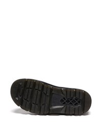 Talpa de pantof negru din cauciuc cu un model texturat, având crampoane groase și un logo central imprimat. Durable, proiectată pentru aderență și stabilitate.