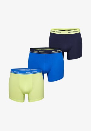 Happy Shorts 3-PACK MOTIVE - Boxers - midblue/lime/navy