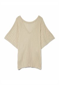 Vero Moda Curve VMCBARBADOS - T-shirt basique - oatmeal