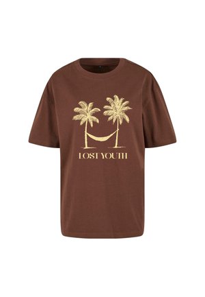 Lost Youth, Trükipildiga T-särk - chocolatebrown