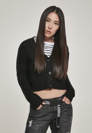 LADIES SHORT CARDIGAN - Strickjacke - black