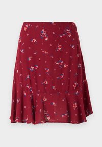 FLORAL MINI SKIRT - Minijupe - red