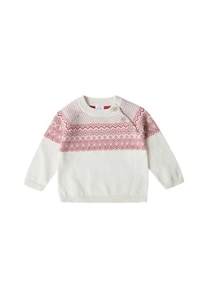 MIT NORWEGER MUSTER - Strickpullover - white