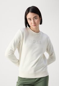 BOSS Bluză de molton - open white