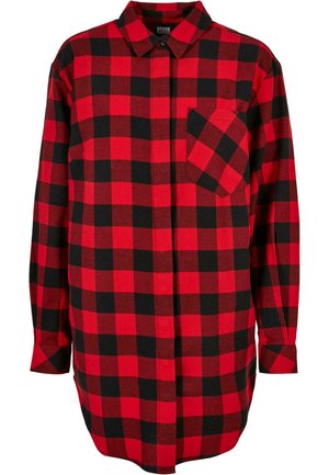 Urban Classics CHECK FLANNEL  - Marškininė suknelė - black red