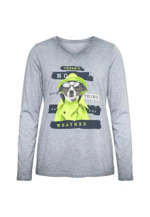 LAURASØN, LONG SLEEVE PUPPY GRAPHIC TEE - Langærmet T-shirt - grey