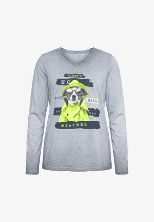 LAURASØN, LONG SLEEVE PUPPY GRAPHIC TEE - Longsleeve - grey