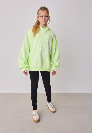 REGULAR FIT - BACK PRINT - Sweat à capuche - lime green