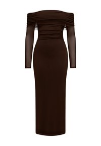 MINNIE BARDOT MIDI - Maksimekko - chocolate