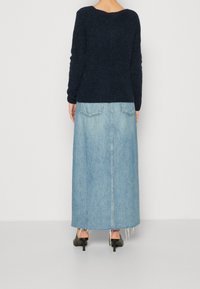 Mos Mosh Stickad tröja - dark blue