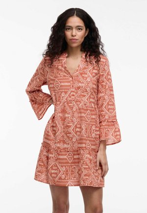 VILA MINI VIETNA 3/4-ARM - Freizeitkleid - ginger spice
