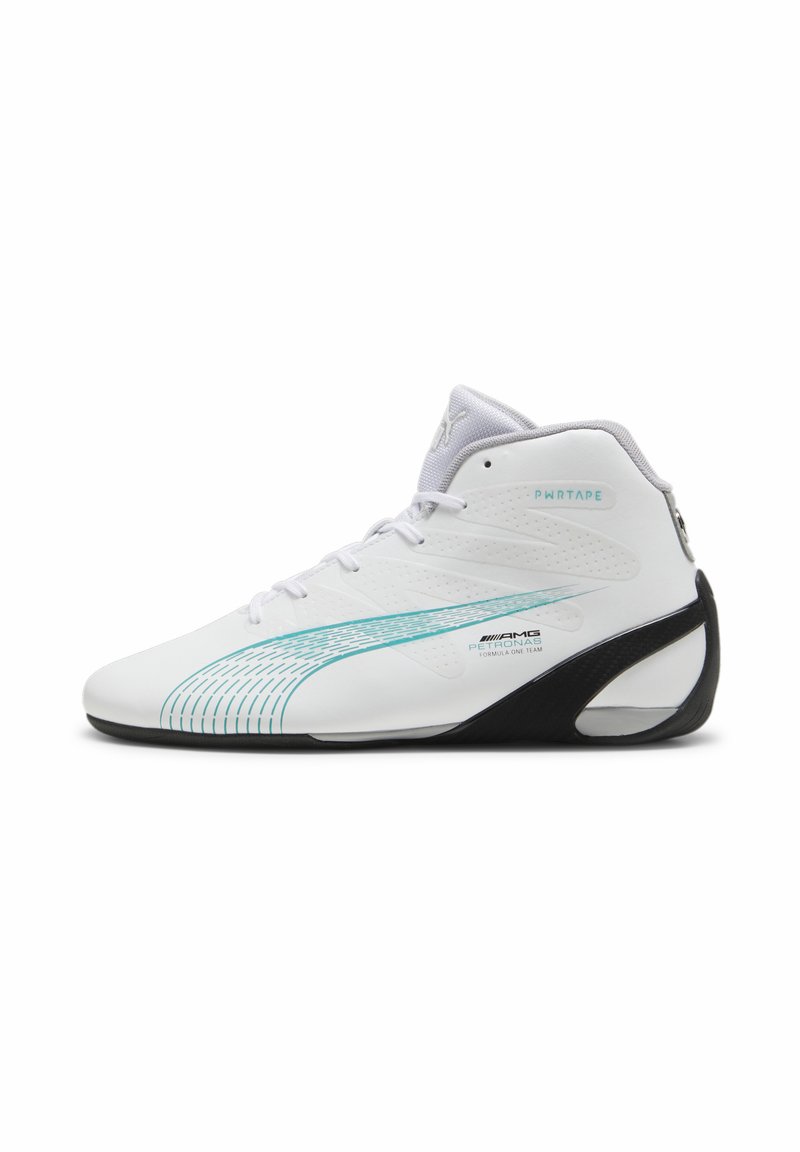 Puma MERCEDES-AMG PETRONAS MOTORSPORT CARBON CAT MID - Sneaker high - white sheen green/weiÃ 