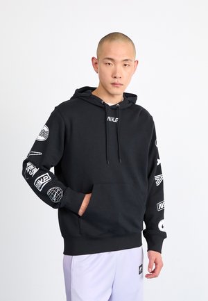 Nike Sportswear CLUB HOODIE CYCLE - Sweatshirt - black/white